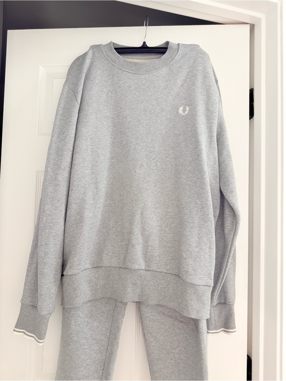 Fred Perry Grey Set Pants and Sweatshirt